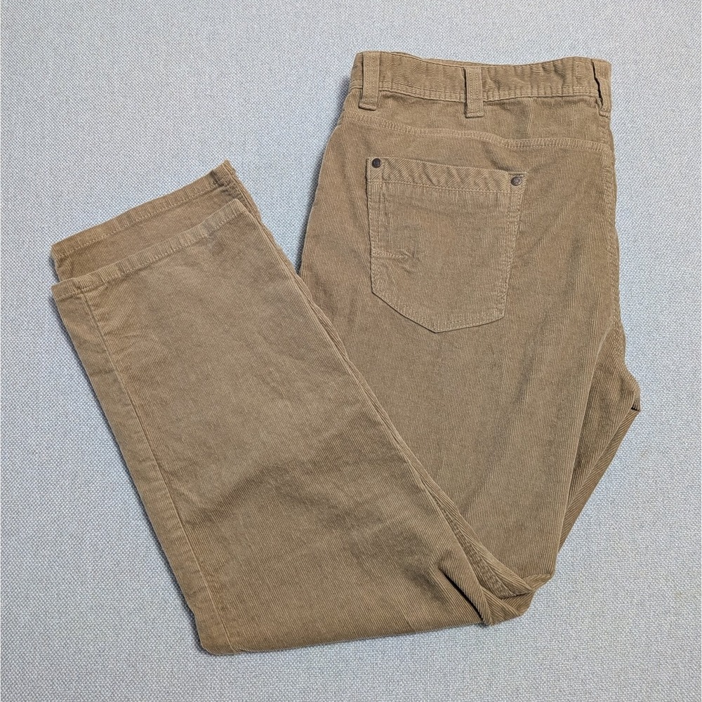 COPPER & OAK Men's Tan Corduroy Pants 42x30 Stretch Cotton Casual Academia